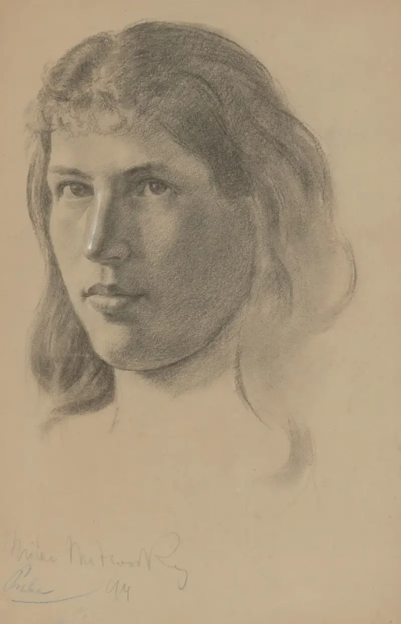 Studie eines Frauenkopfes – Nr. 2 von Milan Thomka Mitrovský