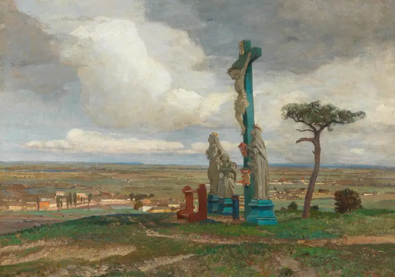 A Calvary group on the Hochberg near Perchtoldsdorf av Tina Blau