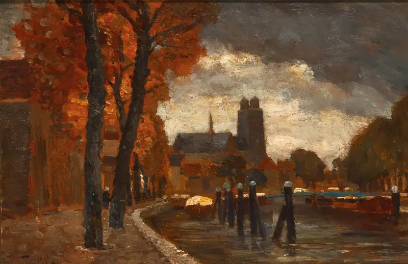 Eine Szene in Dordrecht von Tina Blau