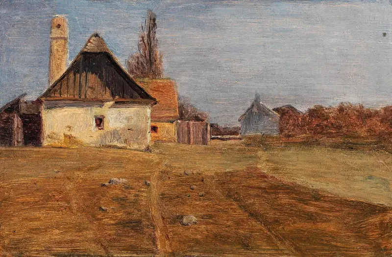 A Scene in Mannswörth on the Danube av Tina Blau