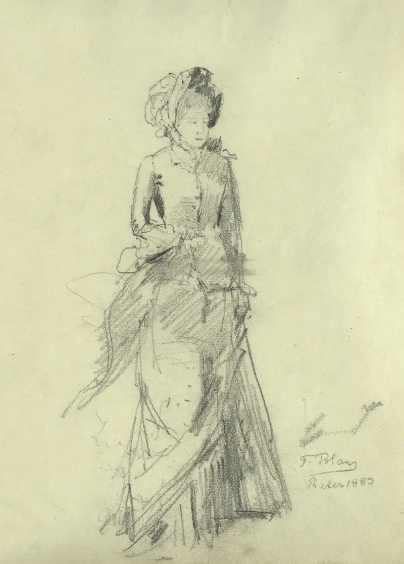 Dama w Praterze (studie do obrazu Prater w Belvedere), Tina Blau