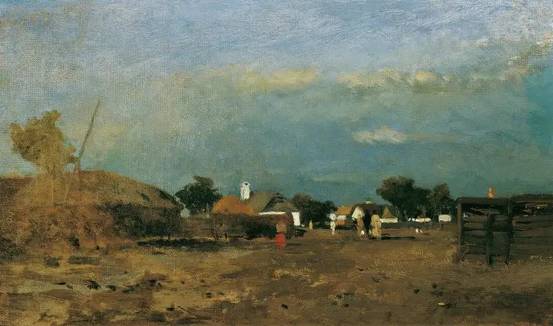 Landschaft in der Puszta Szolnok von Tina Blau