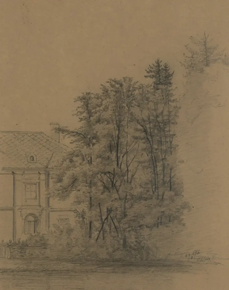 Landschaftmotiv aus Weidlingau av Tina Blau