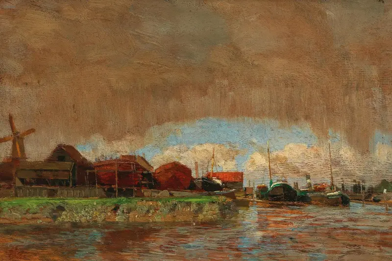 Regen und Sonnenschein, Dordrecht von Tina Blau