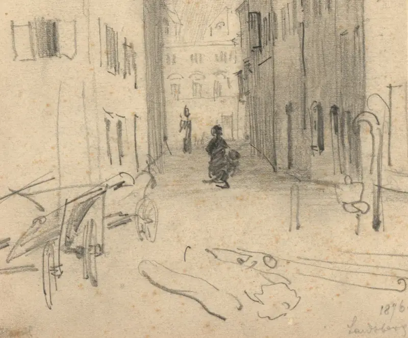 Straße in Landsberg von Tina Blau