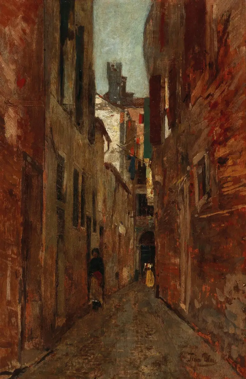 Straßenszene in Venedig von Tina Blau