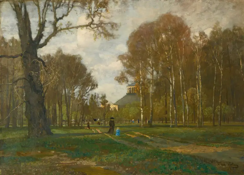 The Prater And Rotunda, Vienna av Tina Blau