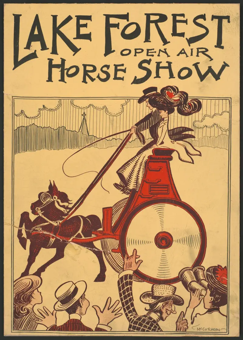 Lake forest open air horse show av John Tinney McCutcheon