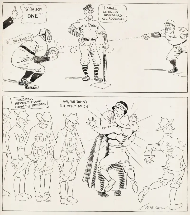 The name of Taft was not cheered during the first four days but when he was nominated, there was some labored cheering av John Tinney McCutcheon