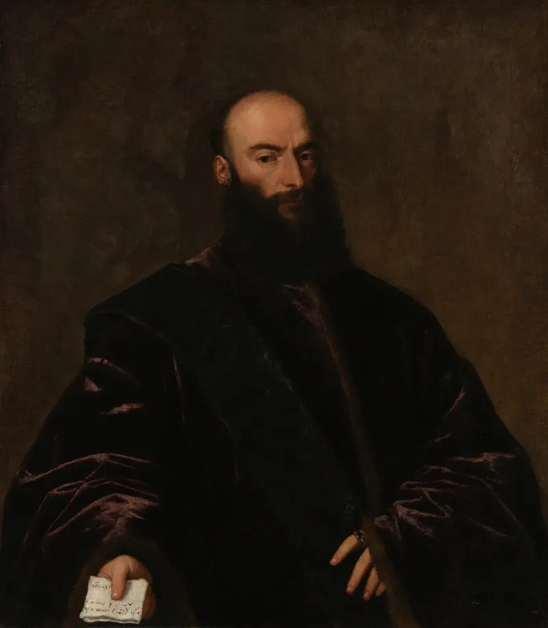 Portrait of Giacomo di Andrea Dolfin av Titian