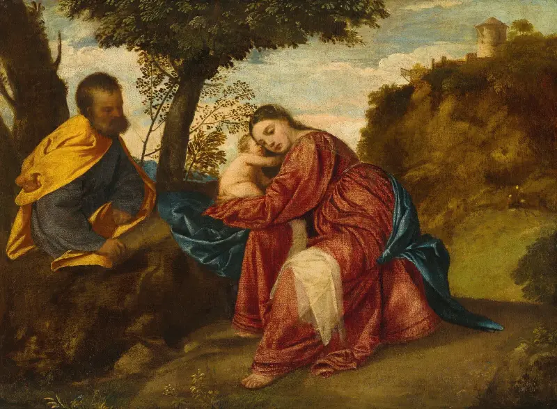 Odpočinek na útěku do Egypta, Titian