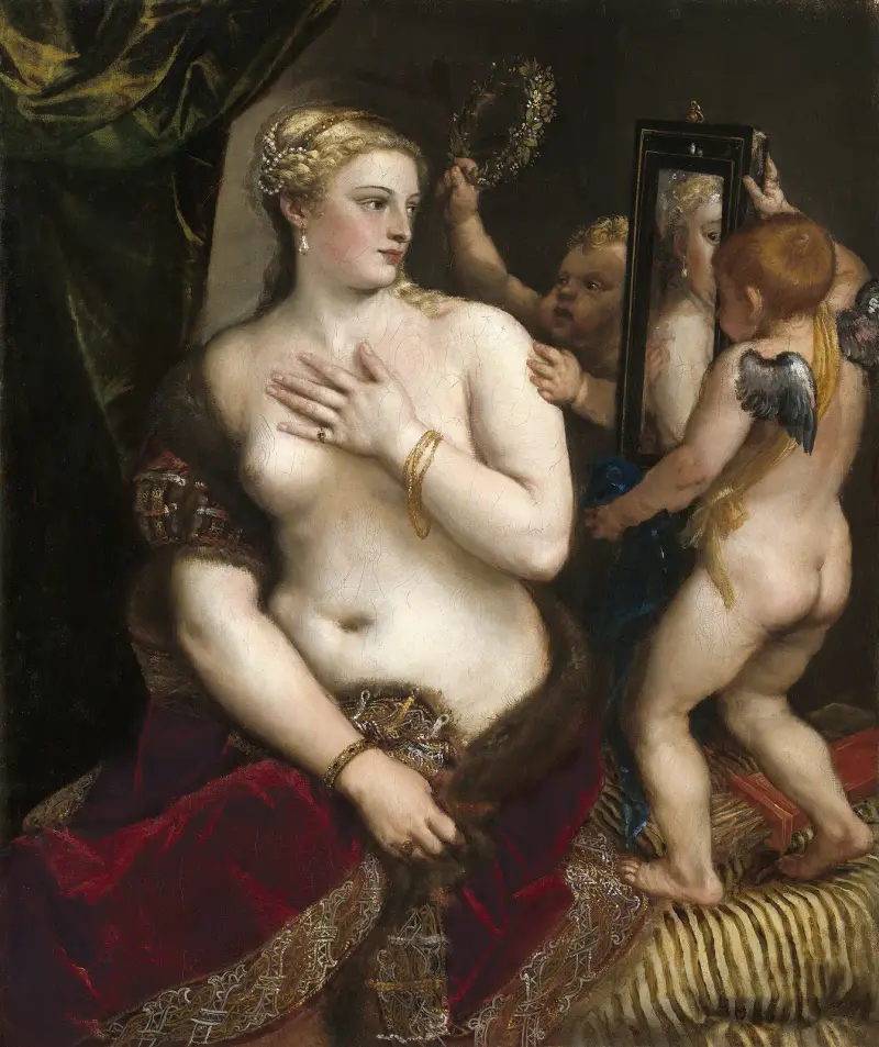 Venuše se zrcadlem, Titian