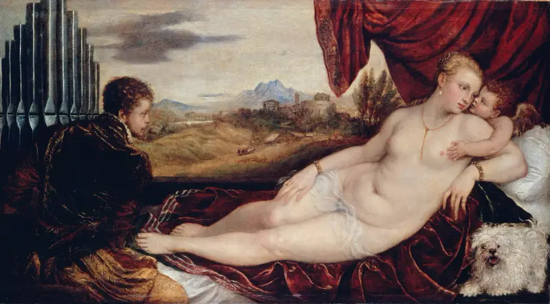Wenus z organistą, Titian