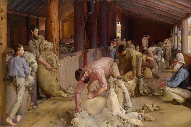 Stříhání beranů, Tom Roberts