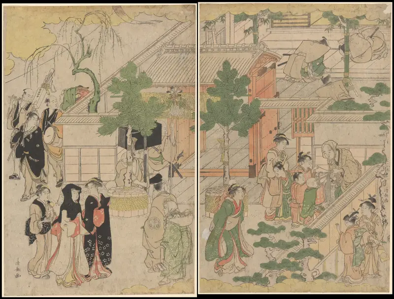 New Year’s Morning av Torii Kiyonaga