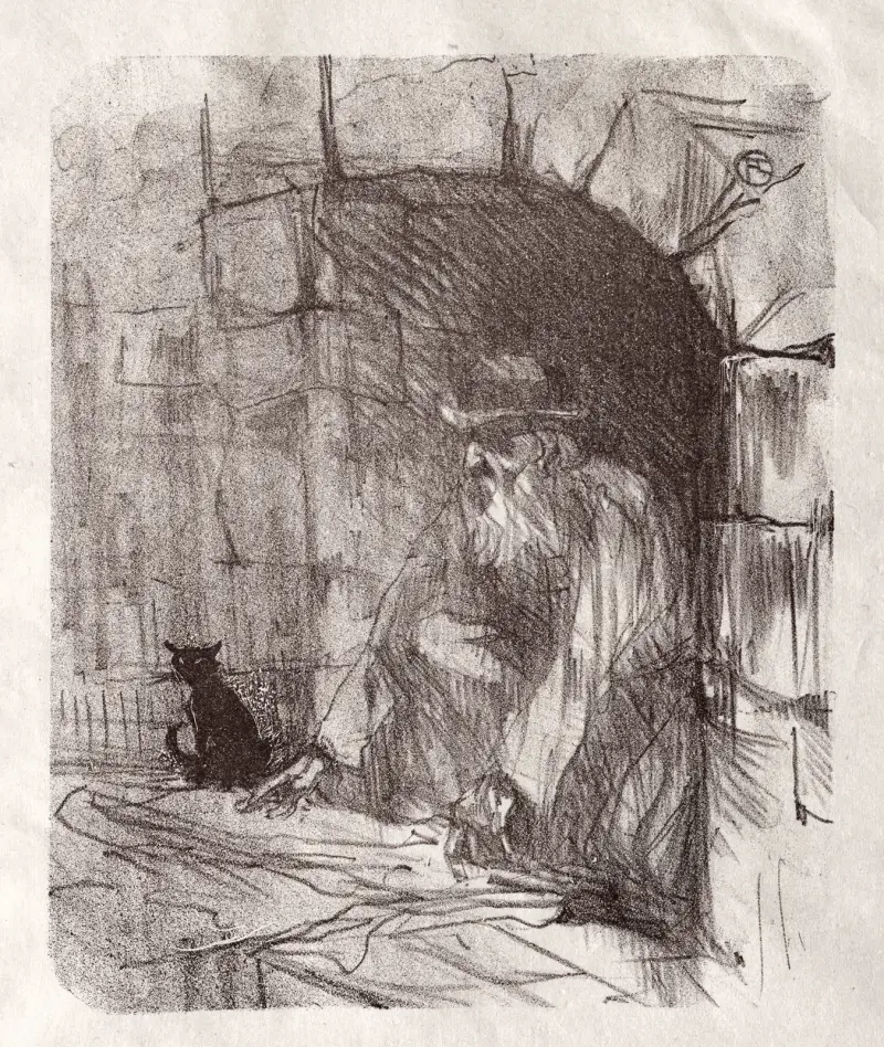 A Basement Shop in Cracow av Henri de Toulouse-Lautrec