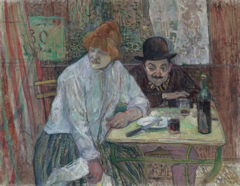 På kaféet La Mie av Henri de Toulouse-Lautrec