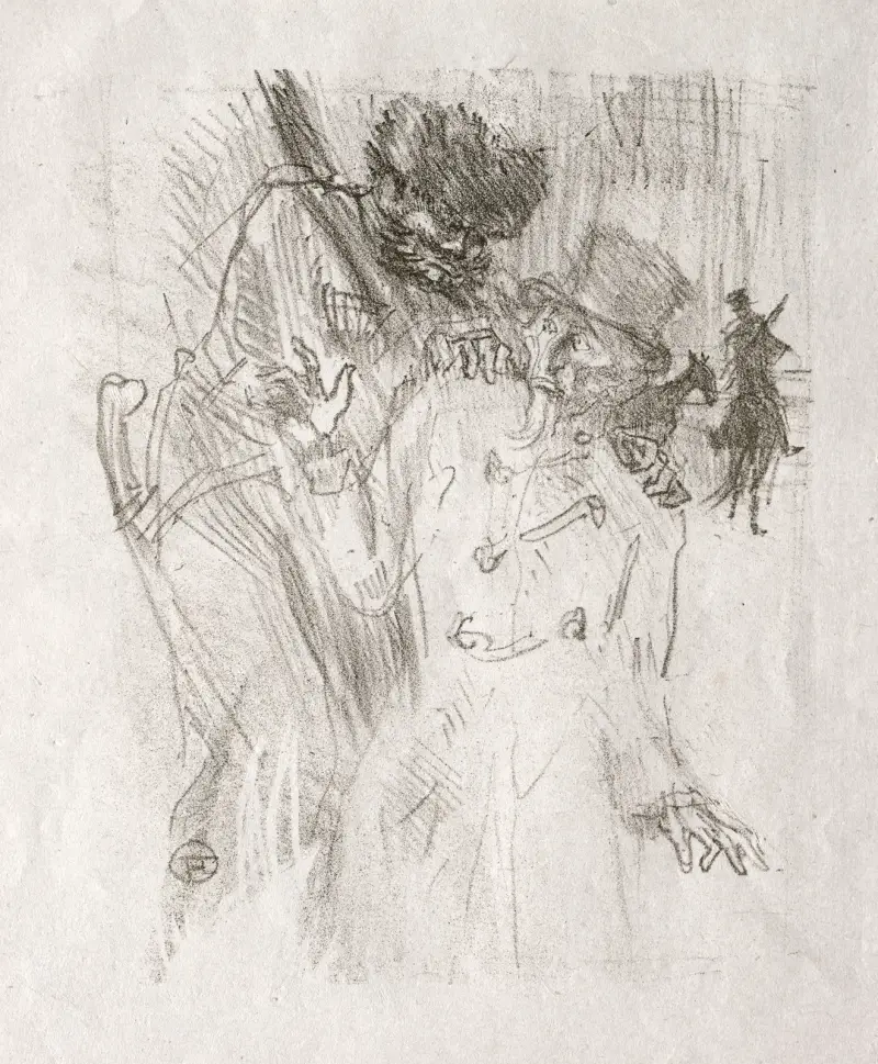 Vid foten av Sinai: Gripandet av Schlomé Fuss av Henri de Toulouse-Lautrec