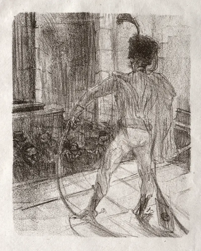 Au pied du Sinaï:  Schlomé Fuss à la Synagogue av Henri de Toulouse-Lautrec