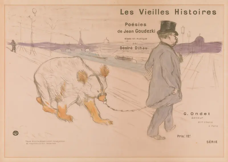 Cover Design for ‘Les Vieilles Histoires’, 1893 – nr 1 av Henri de Toulouse-Lautrec