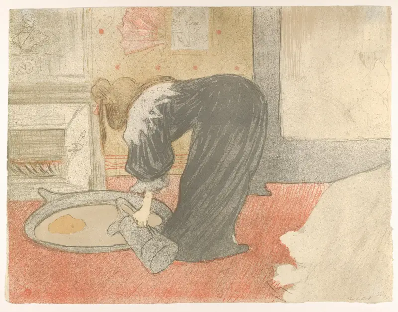 Filling a Tub av Henri de Toulouse-Lautrec