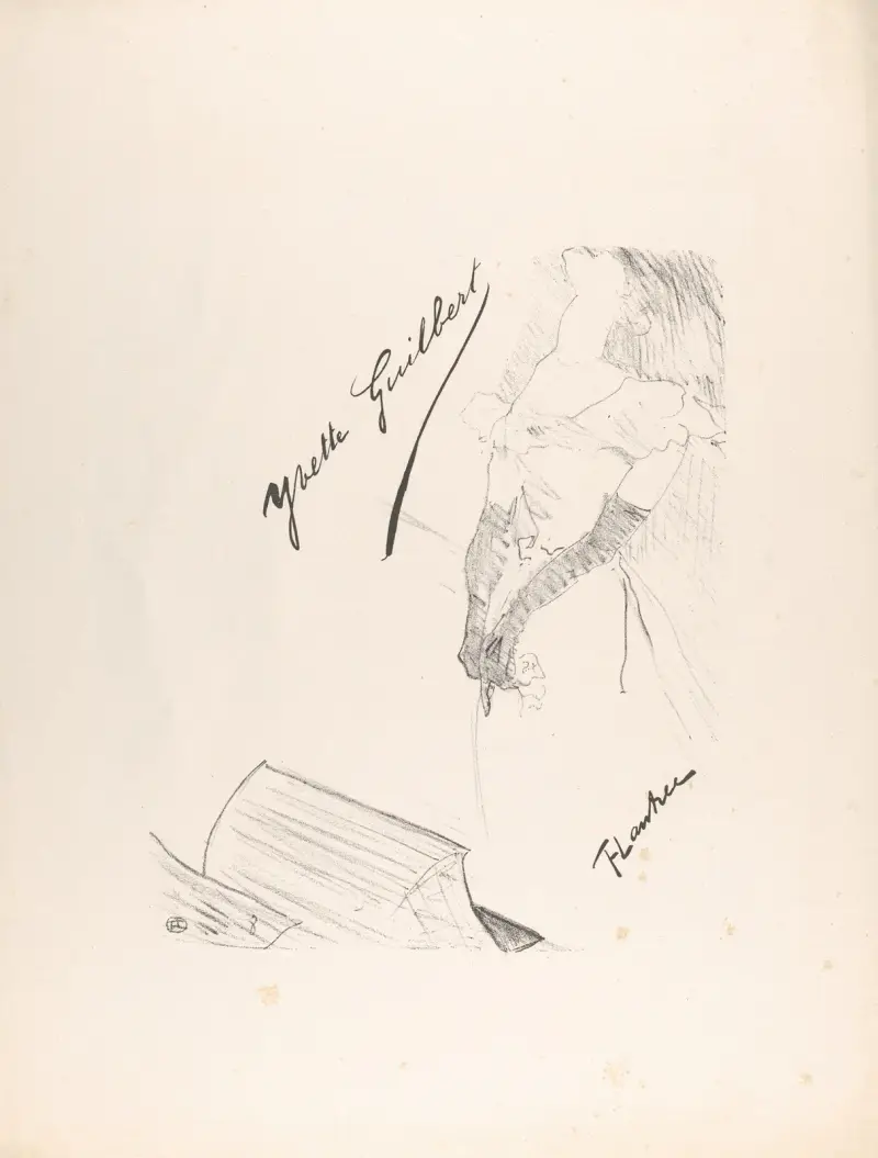 Frontispiece – Yvette Guilbert before the Prompter’s Box av Henri de Toulouse-Lautrec