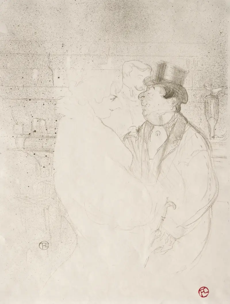 Ida Heath at the Bar, 1894 – nr 1 av Henri de Toulouse-Lautrec