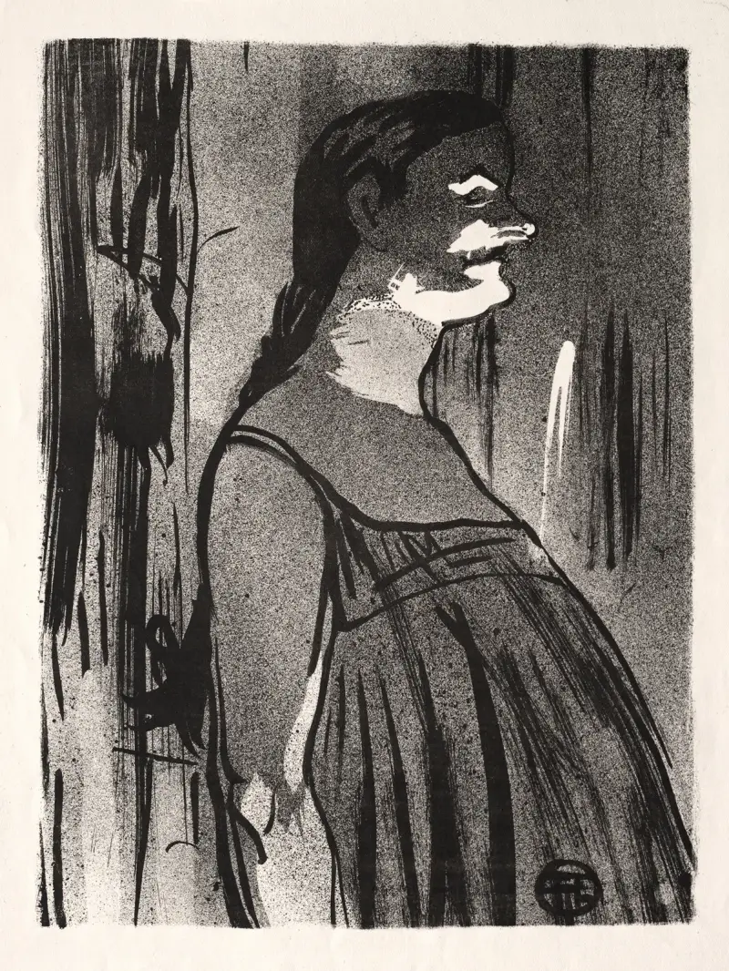Le Café-concert; Mme. Abdala av Henri de Toulouse-Lautrec