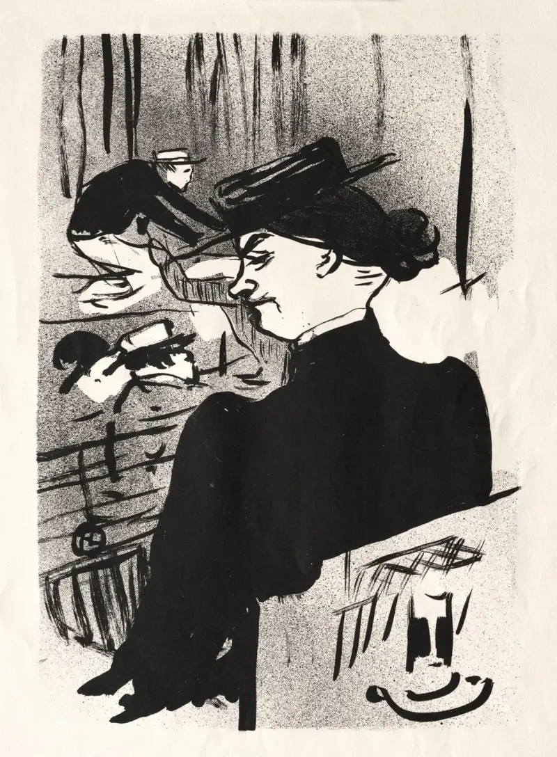 Le Café-Concert,Une Spectatrice av Henri de Toulouse-Lautrec