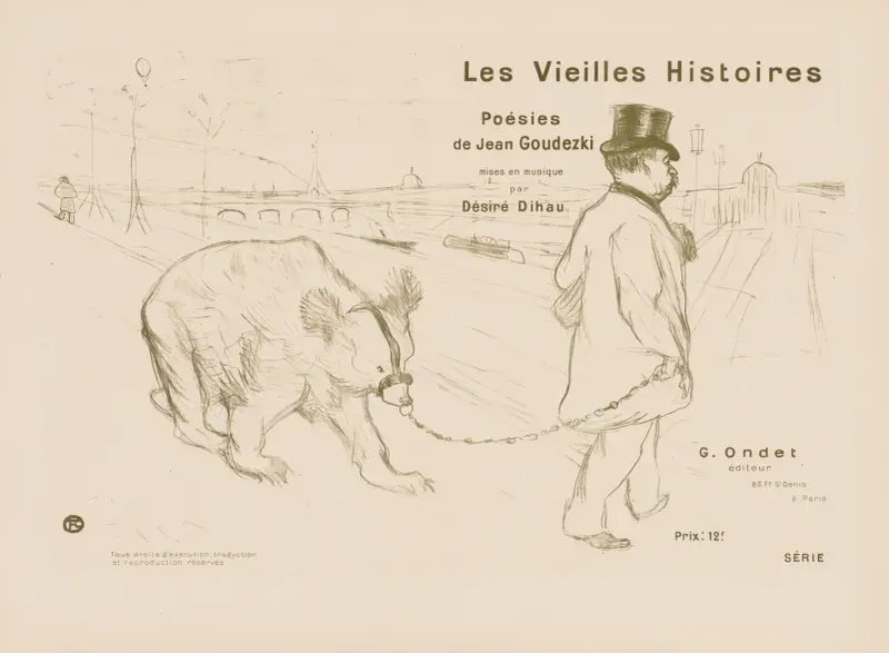 Alte Geschichten; Umschlag – Frontispiz von Henri de Toulouse-Lautrec