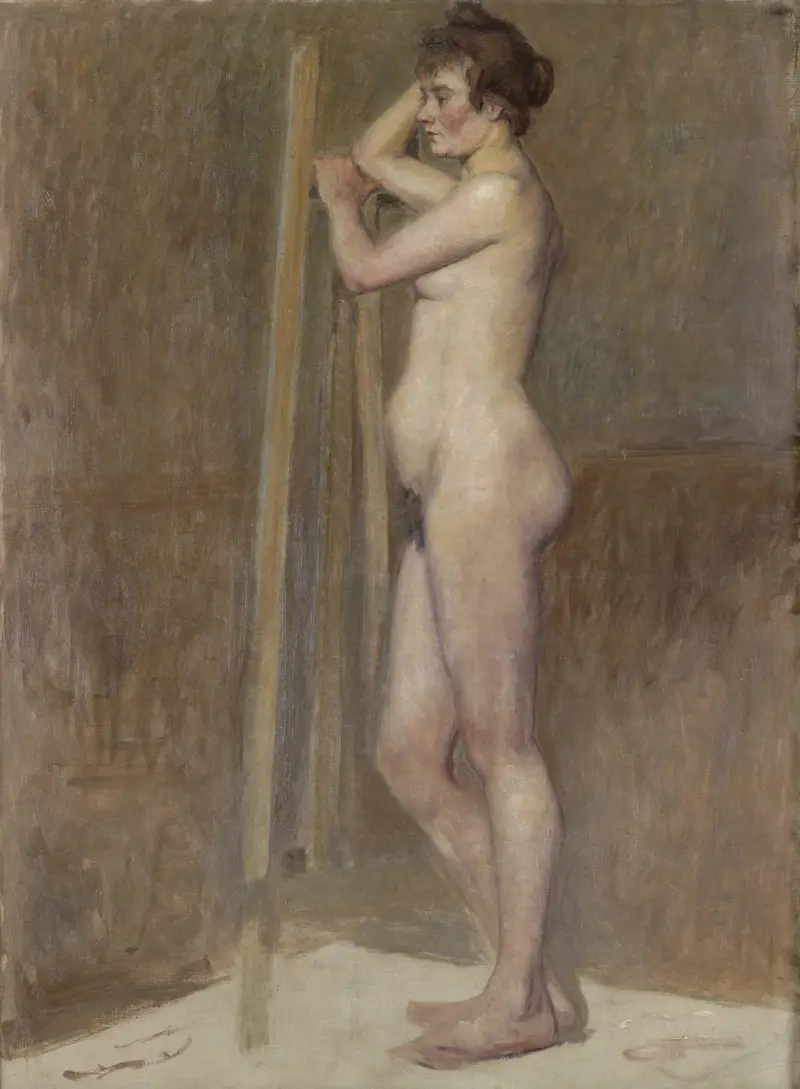 Nu dans l’atelier (c1890) av Henri de Toulouse-Lautrec