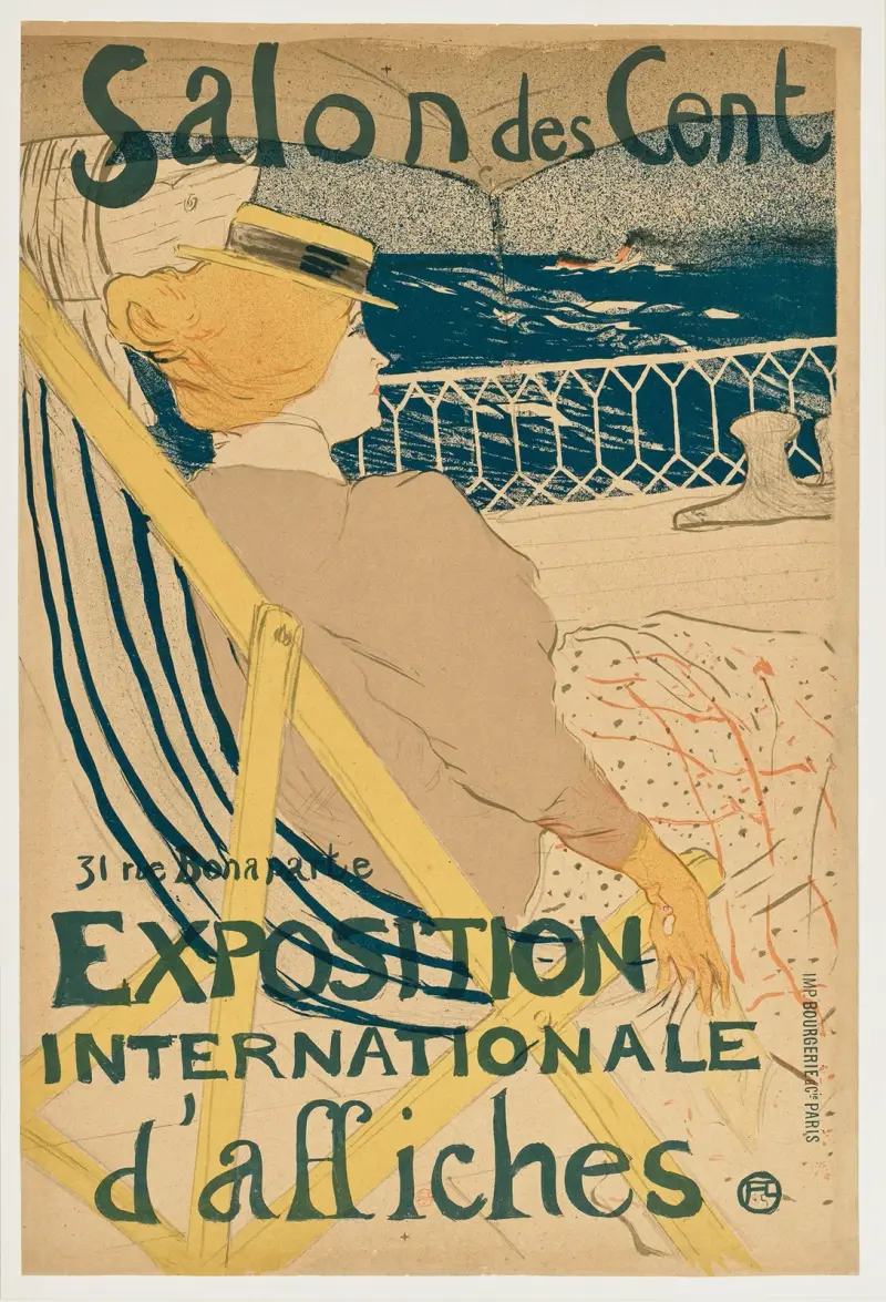 Salon des Cent, 31 rue Bonaparte, Exposition internationale d’affiches av Henri de Toulouse-Lautrec