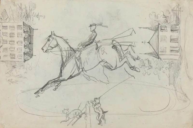Sheet of Sketches av Henri de Toulouse-Lautrec