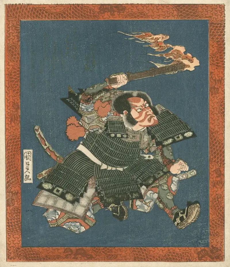 Ichikawa Danjūrō VII as I no Hayata av Utagawa Kunisada (Toyokuni III)