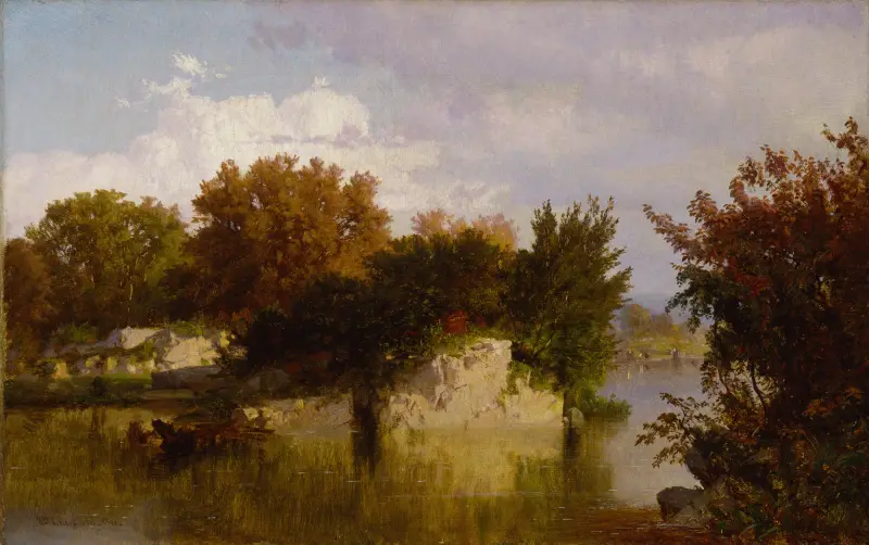 Stromy podél potoka na podzim, William Trost Richards