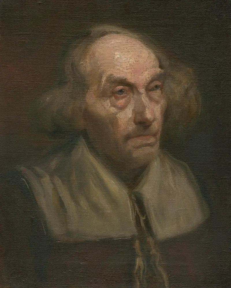 Head of an Old Man, 1900 av Ľudovít Pitthordt