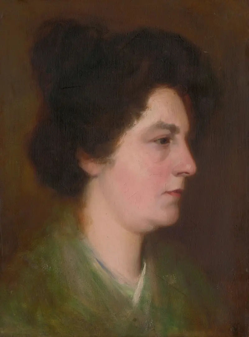 Head Study of a Woman, 1900 av Ľudovít Pitthordt