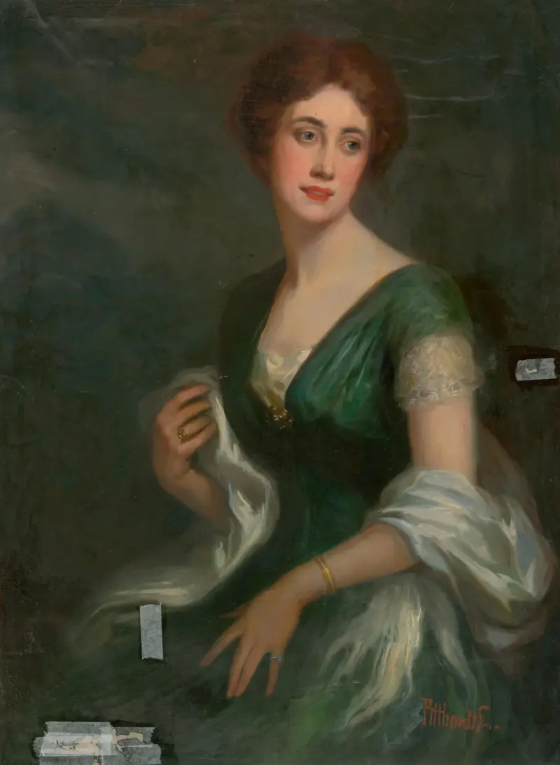 Portrait of Daughter Irma av Ľudovít Pitthordt
