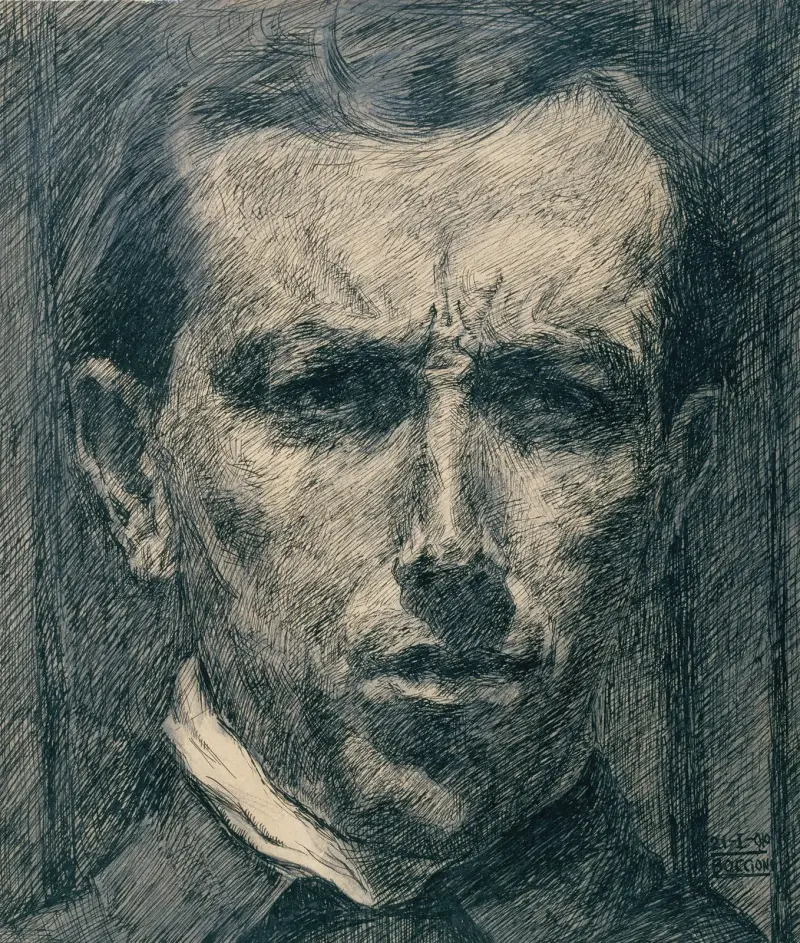Autoportret, 1910, Umberto Boccioni