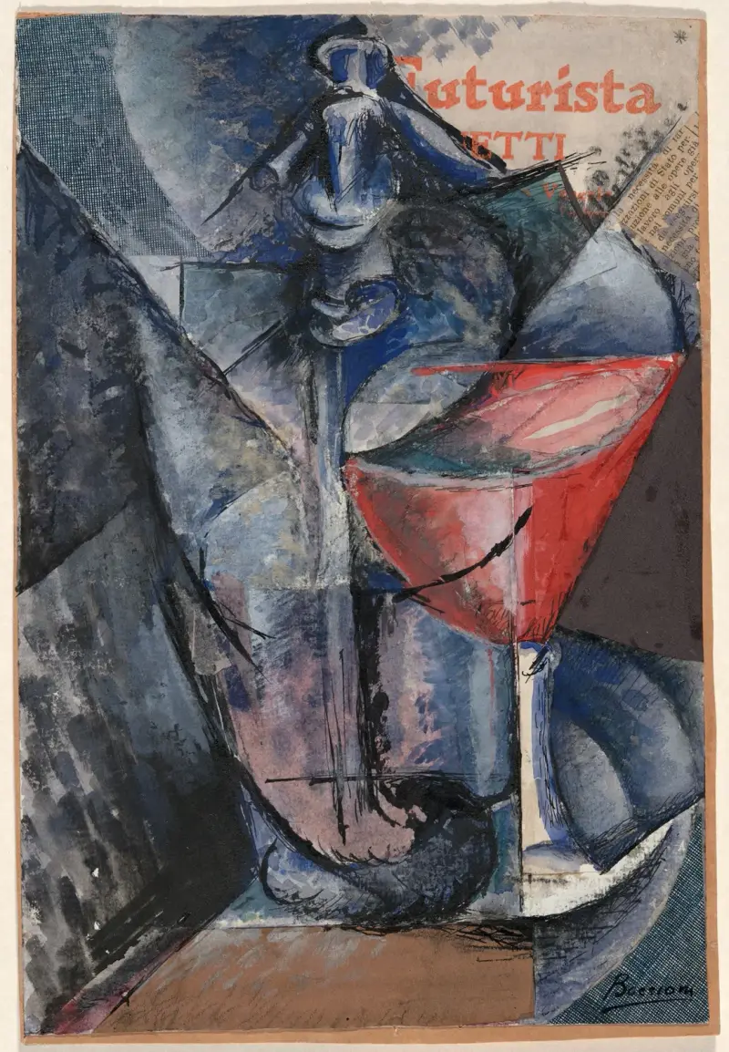 Still Life; Glass and Siphon av Umberto Boccioni