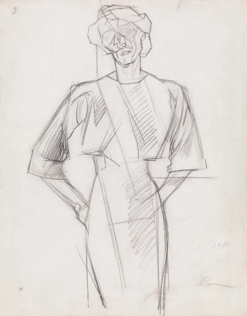 Studium postaci kobiecej (Ines), Umberto Boccioni