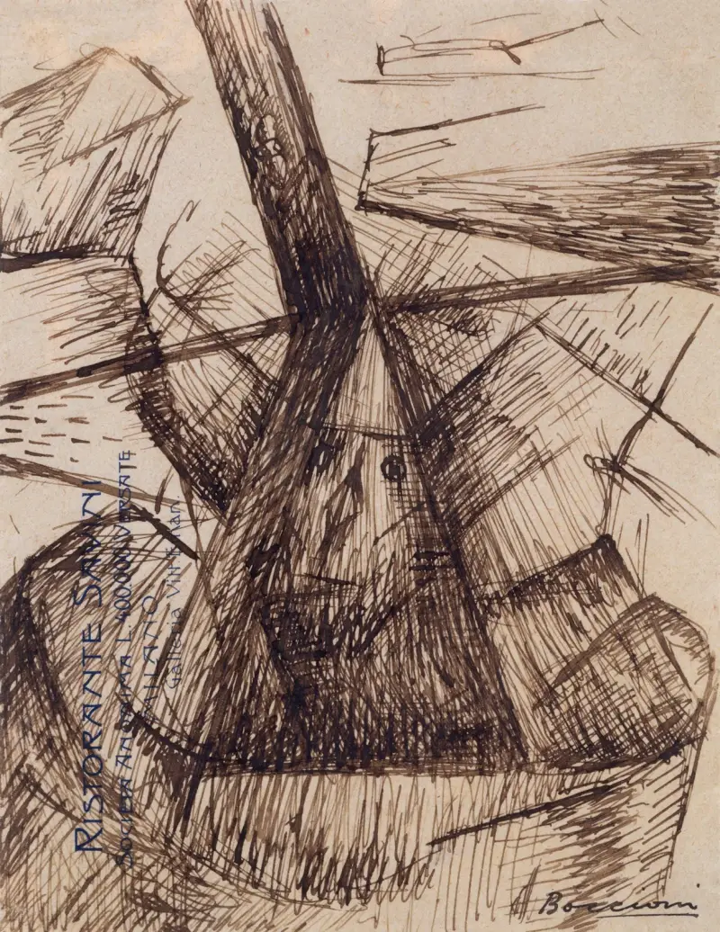 Studium do „Fuzji głowy i okna”, Umberto Boccioni