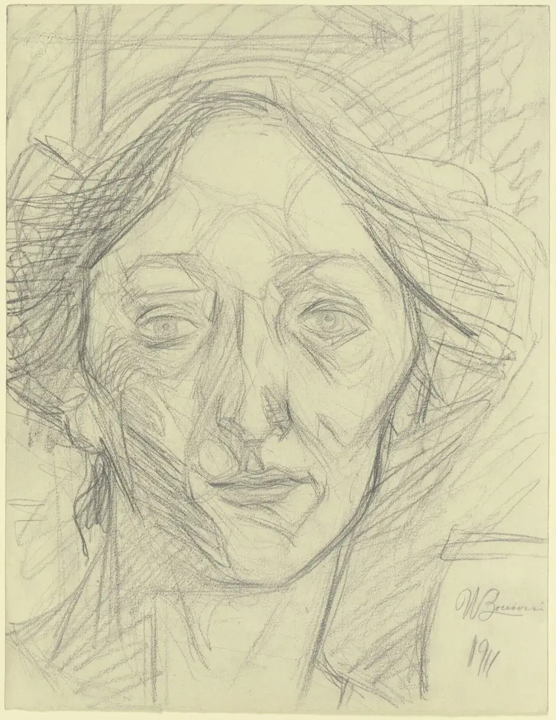 Ženská hlava, Umberto Boccioni
