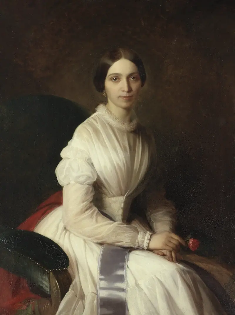 Överstinnan Ann Lovisa Lagerhjelm, f. af Geijerstam, 1824-1891 av Uno Troili