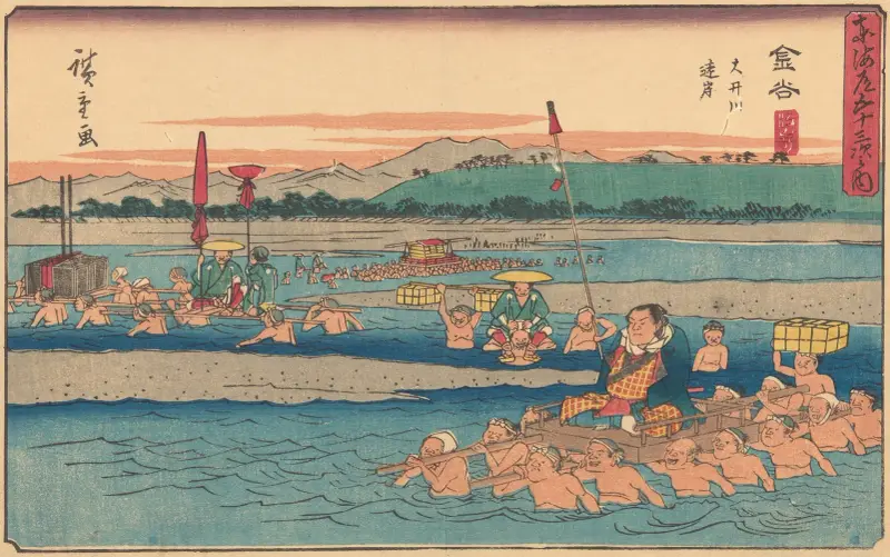 Kanaya, 1841 von Utagawa Hiroshige