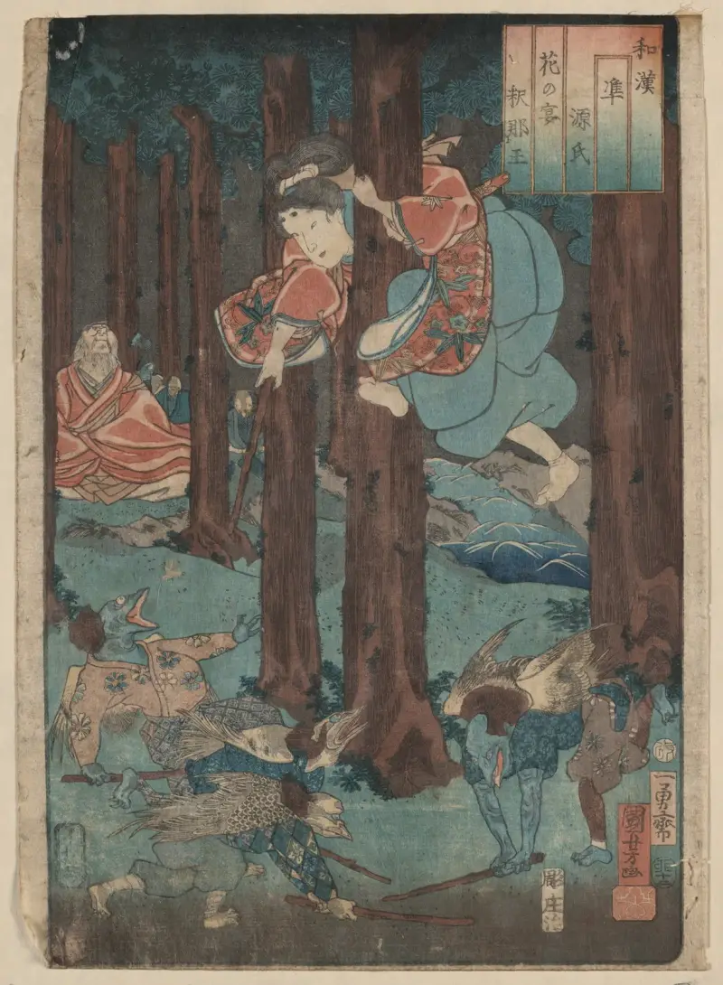 Hana noen shanaō av Utagawa Kuniyoshi