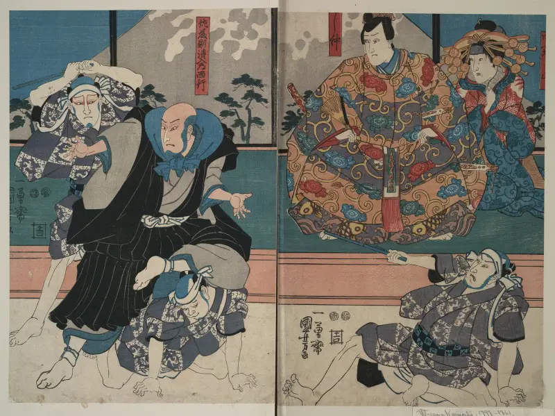 Satō norikiyo nyudō saigyo Yoshinaka. av Utagawa Kuniyoshi