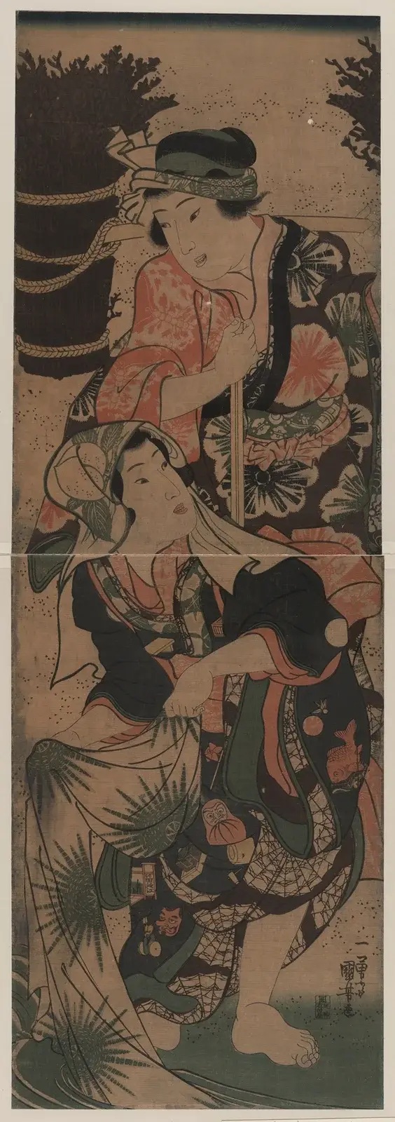 Shibakari to sentaku av Utagawa Kuniyoshi