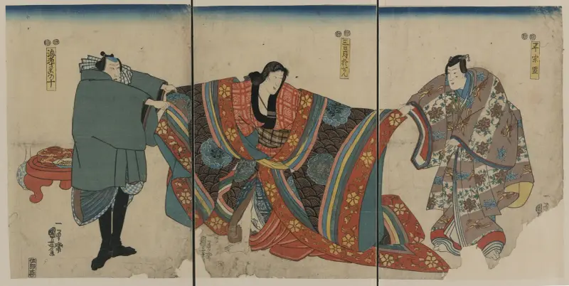 Taira no munemori mikazuki osen ebizako no jū av Utagawa Kuniyoshi