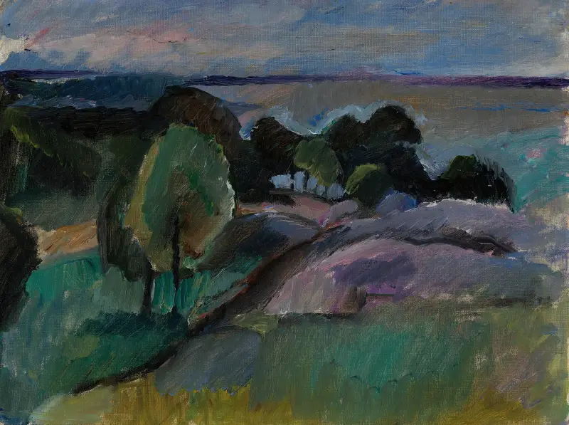 Landskap från Korkeasaari, 1913 av Valle Rosenberg